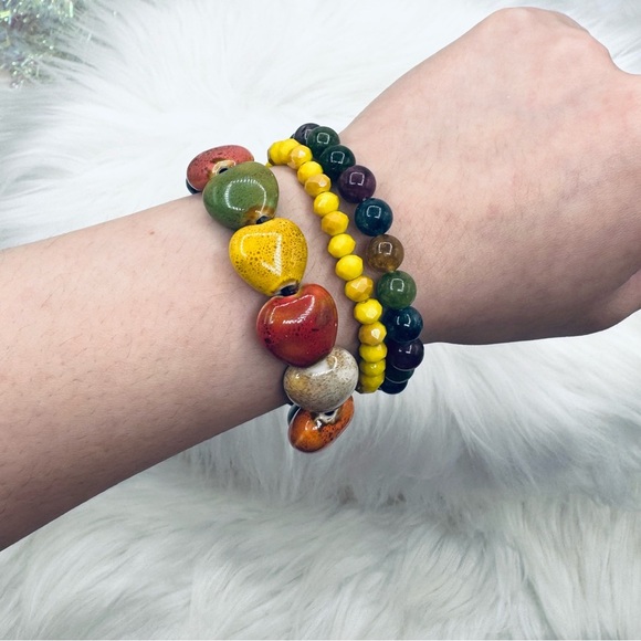 Bohemian Style Ceramic Bracelet Heart Bundle - Picture 2 of 5